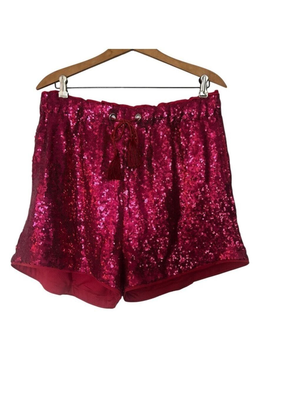 NEW- Sequined Shorts Women's XL - Picture 3 of 10